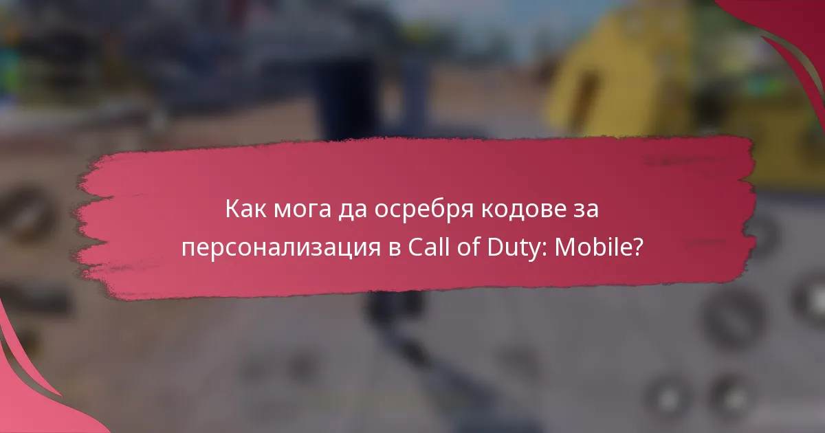 Как мога да осребря кодове за персонализация в Call of Duty: Mobile?