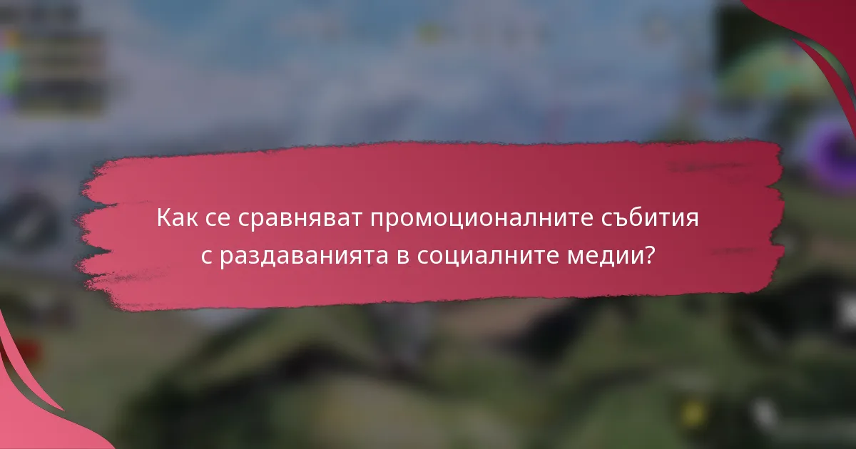 Как се сравняват промоционалните събития с раздаванията в социалните медии?